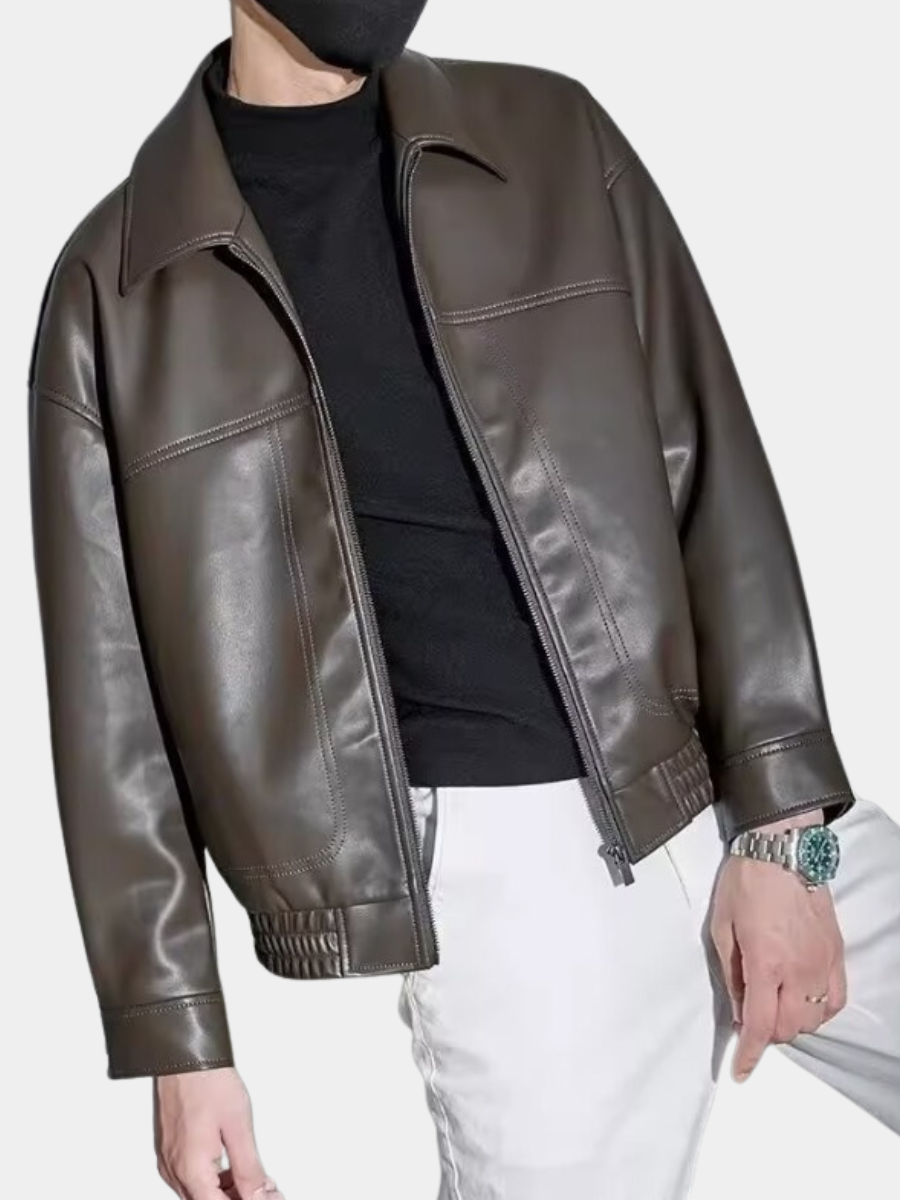 Reuben | Men's Premium PU Zip-Up Jacket