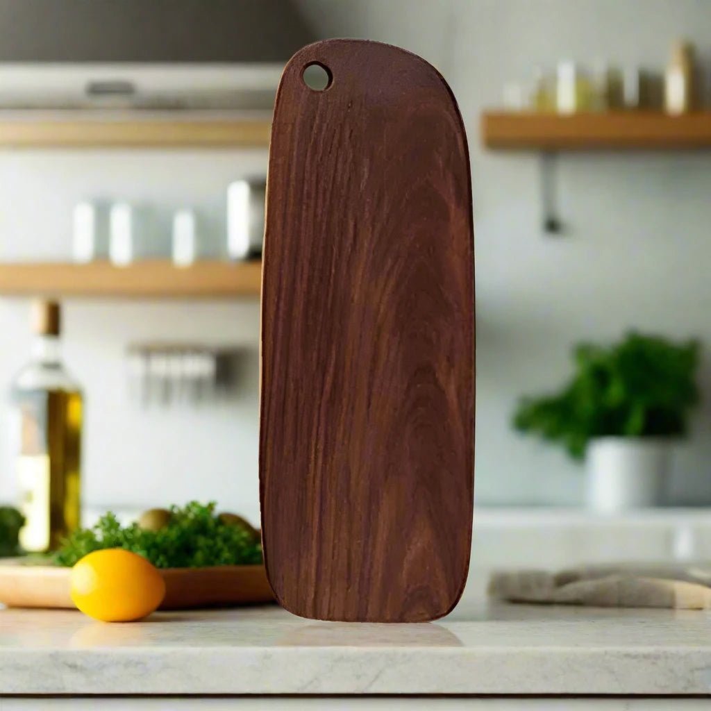 Lattea | Black Walnut Cutting and Serving Board with Elegant Design | Multi-Purpose Kitchen Tool for Chopping and Serving