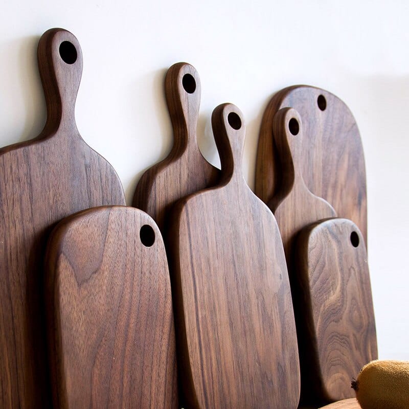 Lattea | Black Walnut Cutting and Serving Board with Elegant Design | Multi-Purpose Kitchen Tool for Chopping and Serving