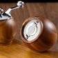 Lattea | Salt and Pepper Mill Grinder Set with Wooden Base | Minimalist Design for Effortless Seasoning