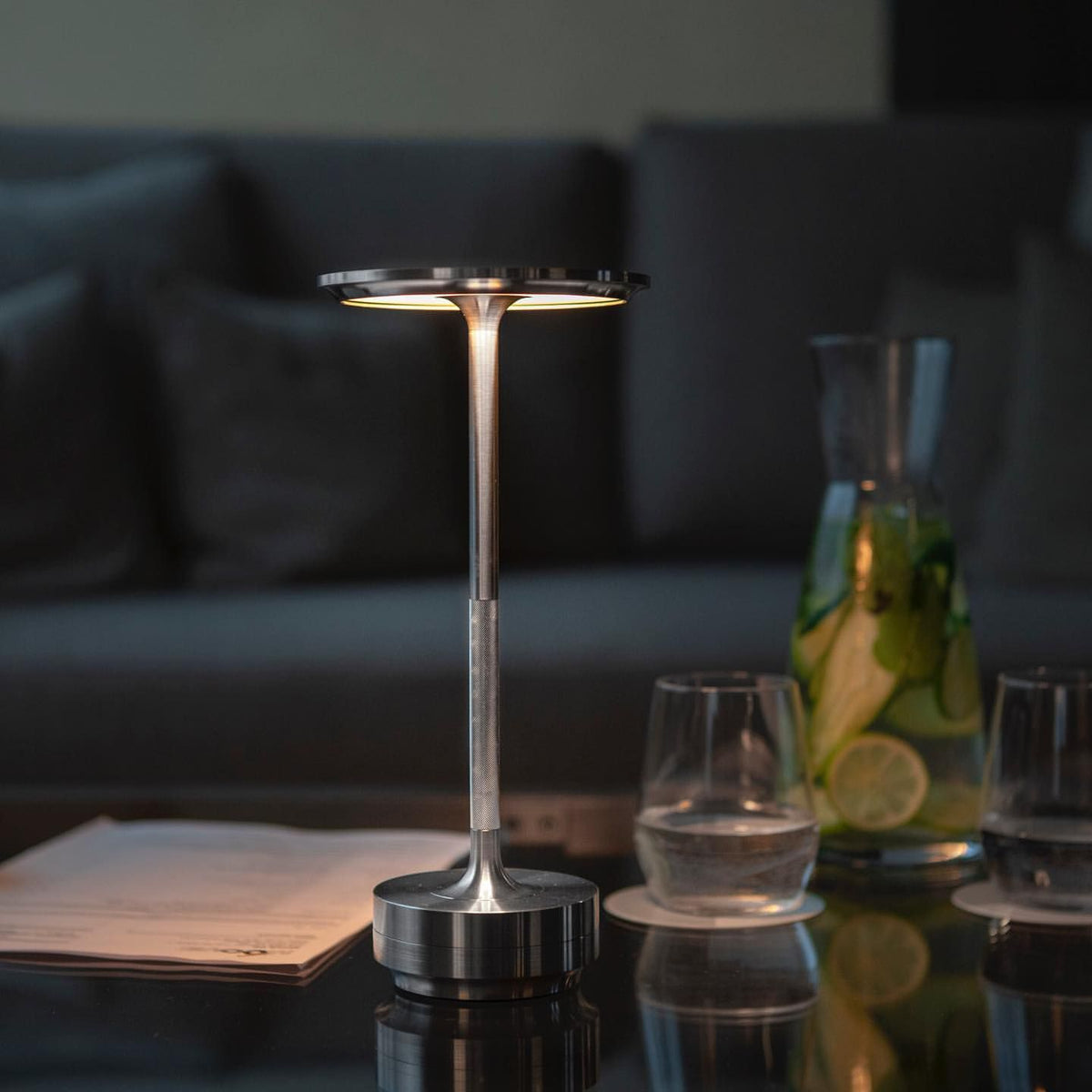 LumiGlow | Cordless Table Lamp with Dimmable Touch Control | Versatile Bedside Lighting