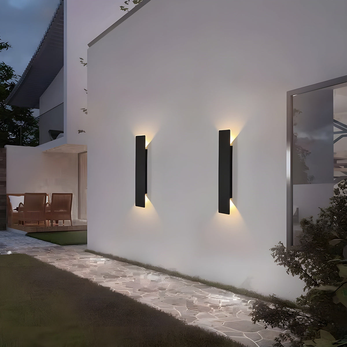 LuxeWall | Modern Outdoor Wall Lights with Weatherproof Aluminum & LED Design | Elegant Illumination for Gardens