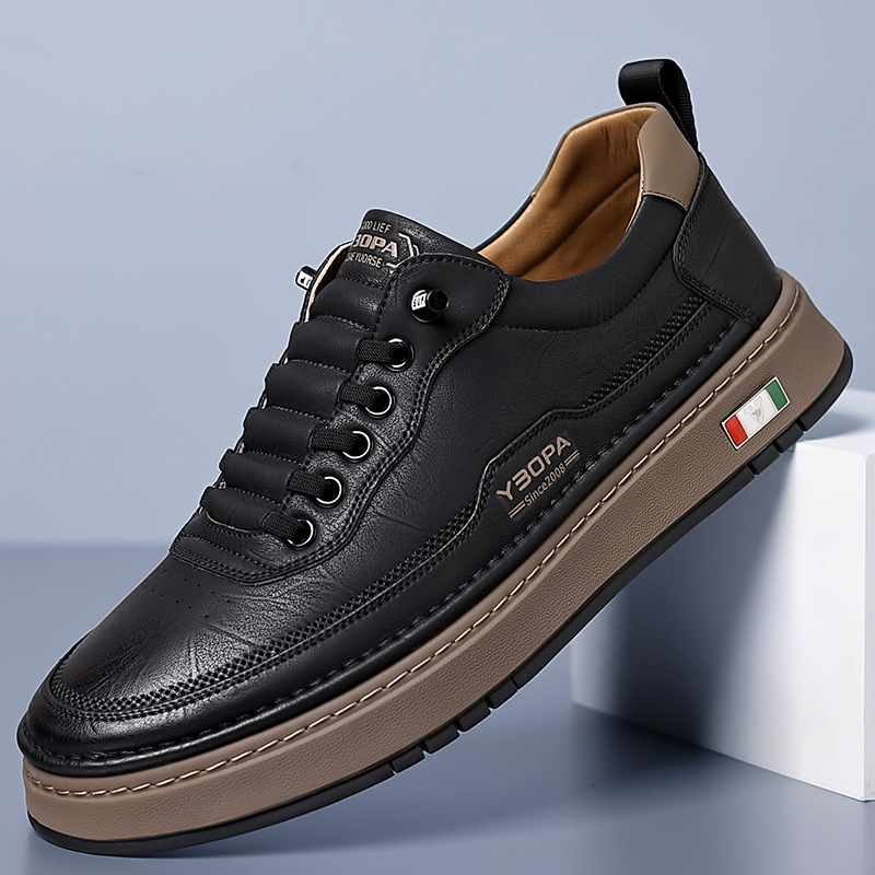 Kai | Men's Cushioned Leather Trainers