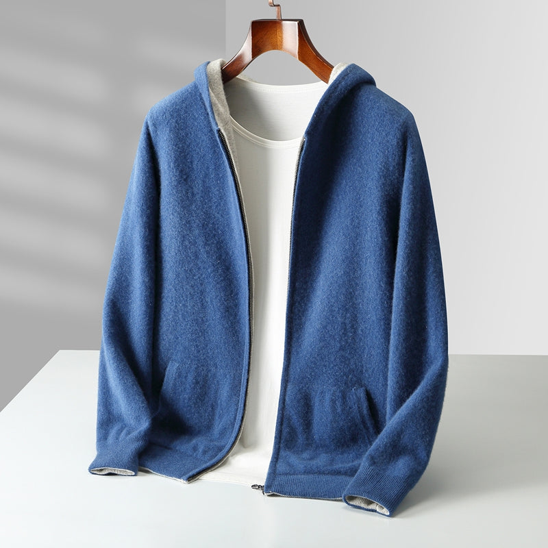 Cyrus | Luxurious Reversible Cashmere Hoodie for Winter