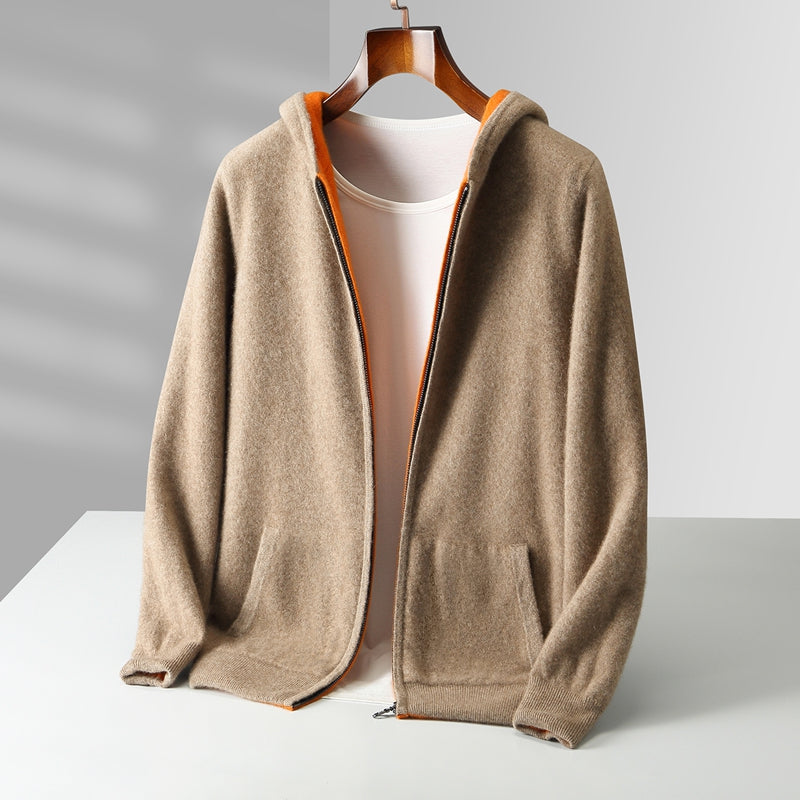 Cyrus | Luxurious Reversible Cashmere Hoodie for Winter