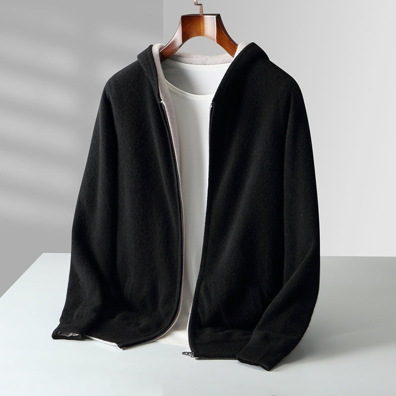 Cyrus | Luxurious Reversible Cashmere Hoodie for Winter