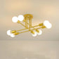 Mid-Century LED Ceiling Light Fixture with Starburst Design | Versatile Illumination for Modern Interiors