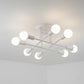 Mid-Century LED Ceiling Light Fixture with Starburst Design | Versatile Illumination for Modern Interiors