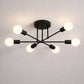 Mid-Century LED Ceiling Light Fixture with Starburst Design | Versatile Illumination for Modern Interiors
