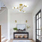 Mid-Century LED Ceiling Light Fixture with Starburst Design | Versatile Illumination for Modern Interiors