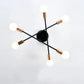 Mid-Century LED Ceiling Light Fixture with Starburst Design | Versatile Illumination for Modern Interiors