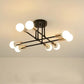 Mid-Century LED Ceiling Light Fixture with Starburst Design | Versatile Illumination for Modern Interiors