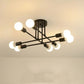 Mid-Century LED Ceiling Light Fixture with Starburst Design | Versatile Illumination for Modern Interiors