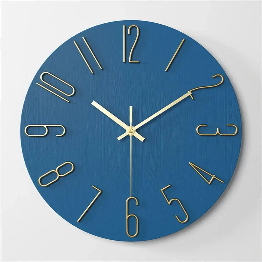 Minimalist Collection | Modern Wall Clock with Frameless 3D Numerals | Silent Quartz Movement for Peaceful Timekeeping