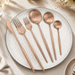 Minimalist Cutlery Set | 30-Piece Stainless Steel Utensil Set with Elegant Matte Finishes | Complete Dining Experience for Modern Tables
