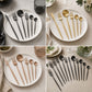 Minimalist Cutlery Set | 30-Piece Stainless Steel Utensil Set with Elegant Matte Finishes | Complete Dining Experience for Modern Tables