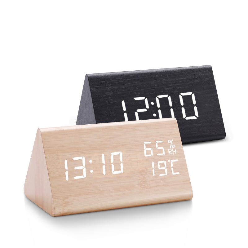 Modern Nordic | Digital Alarm Clock with Temperature Display | Compact Design for Everyday Use