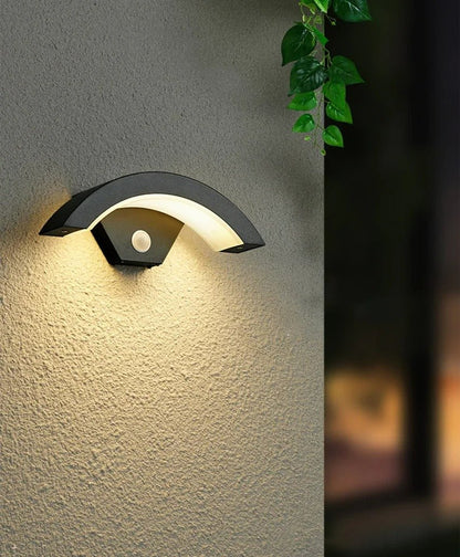 Modern Outdoor Wall Light | Motion Sensor LED Lantern with Sleek Design | Energy-Efficient for Enhanced Security