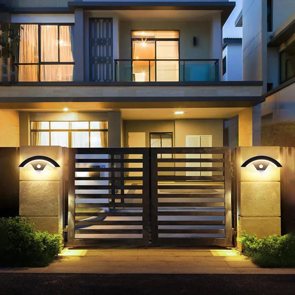 Modern Outdoor Wall Light | Motion Sensor LED Lantern with Sleek Design | Energy-Efficient for Enhanced Security