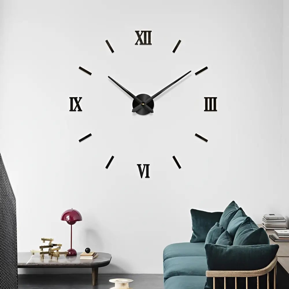 Modern Wall Clock Stickers | 3D Design with Adjustable Sizes | Elegant Home Decor for Stylish Interiors