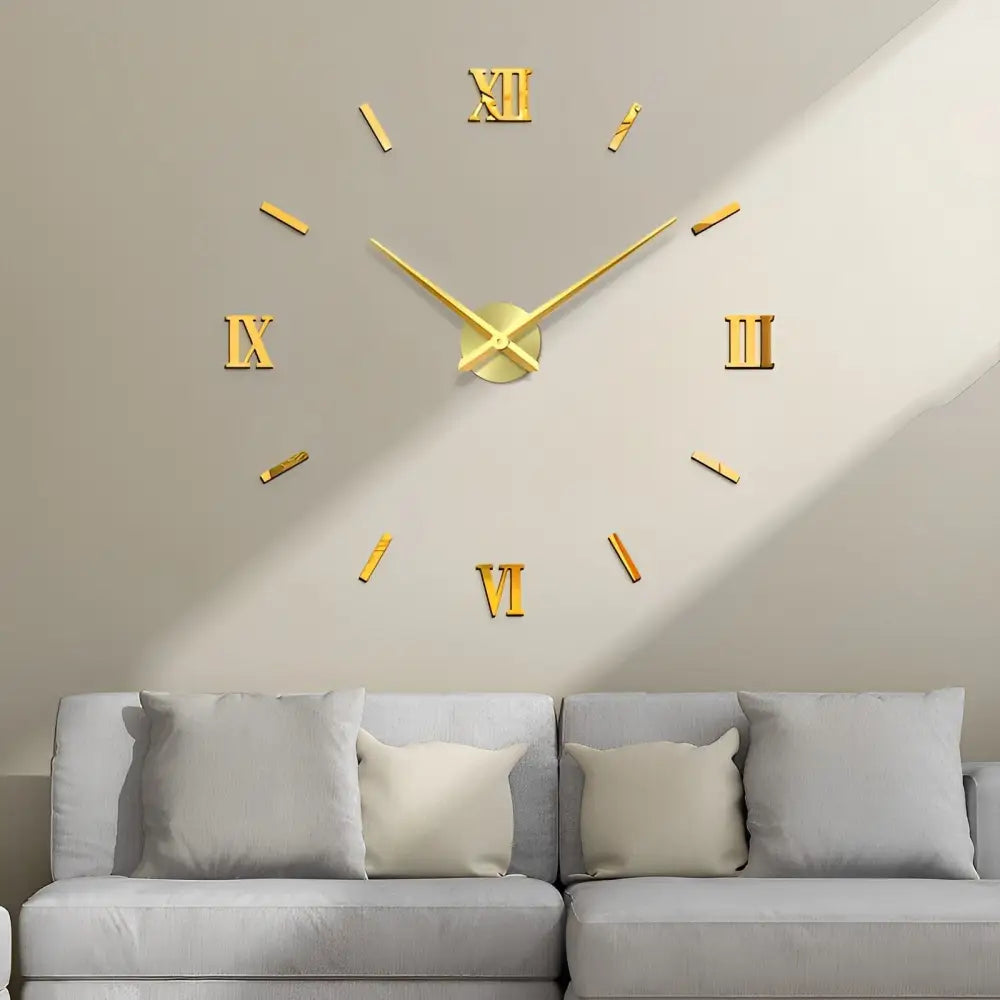 Modern Wall Clock Stickers | 3D Design with Adjustable Sizes | Elegant Home Decor for Stylish Interiors