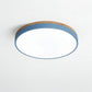 Natural Elegance | Round Wood Flush Mount Ceiling Light with Integrated LED | Soft Illumination for Cozy Interiors