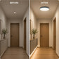 Natural Elegance | Round Wood Flush Mount Ceiling Light with Integrated LED | Soft Illumination for Cozy Interiors