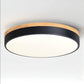 Natural Elegance | Round Wood Flush Mount Ceiling Light with Integrated LED | Soft Illumination for Cozy Interiors