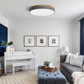 Natural Elegance | Round Wood Flush Mount Ceiling Light with Integrated LED | Soft Illumination for Cozy Interiors