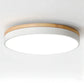 Natural Elegance | Round Wood Flush Mount Ceiling Light with Integrated LED | Soft Illumination for Cozy Interiors