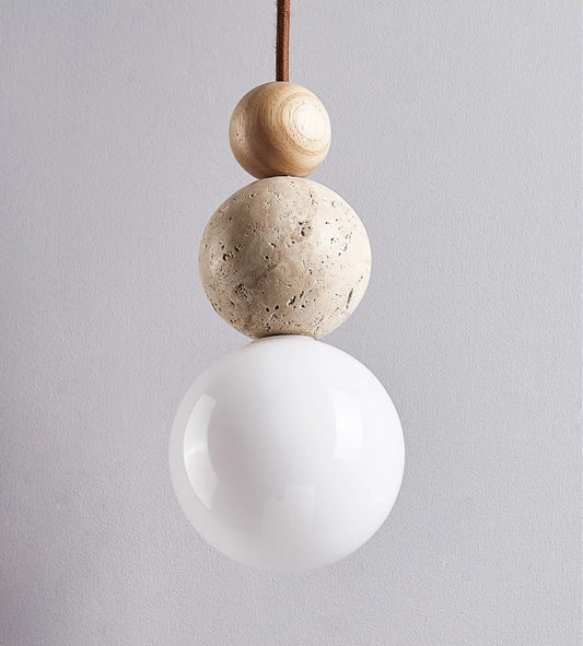 Natural Elegance | Travertine Pendant Lamp with Unique Design | Earthy Illumination for Cozy Spaces