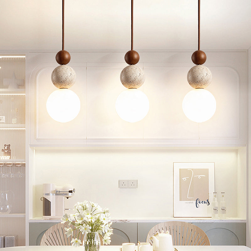 Natural Elegance | Travertine Pendant Lamp with Unique Design | Earthy Illumination for Cozy Spaces