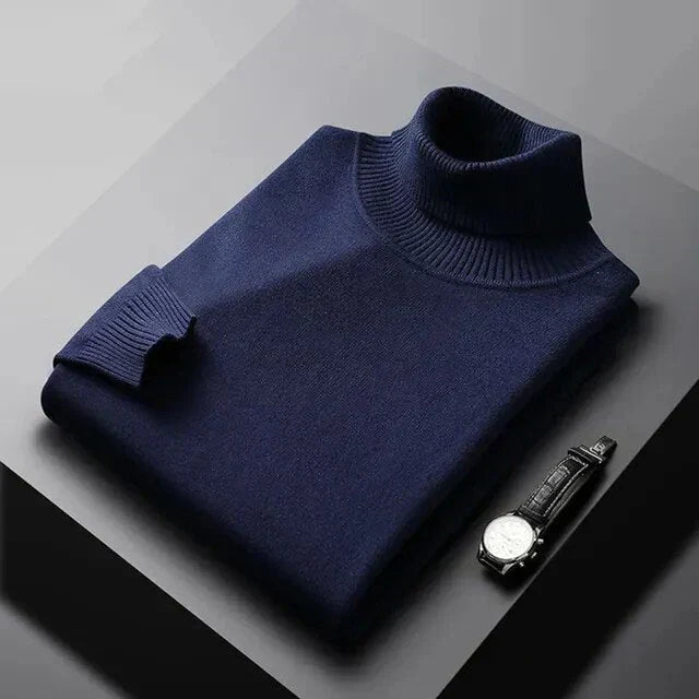 Leo | Men's Classic Turtleneck Pullover Jumper for Winter