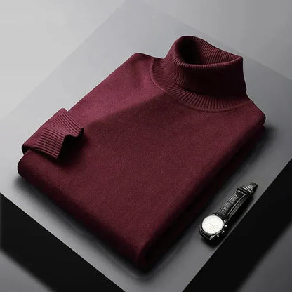 Leo | Men's Classic Turtleneck Pullover Jumper for Winter