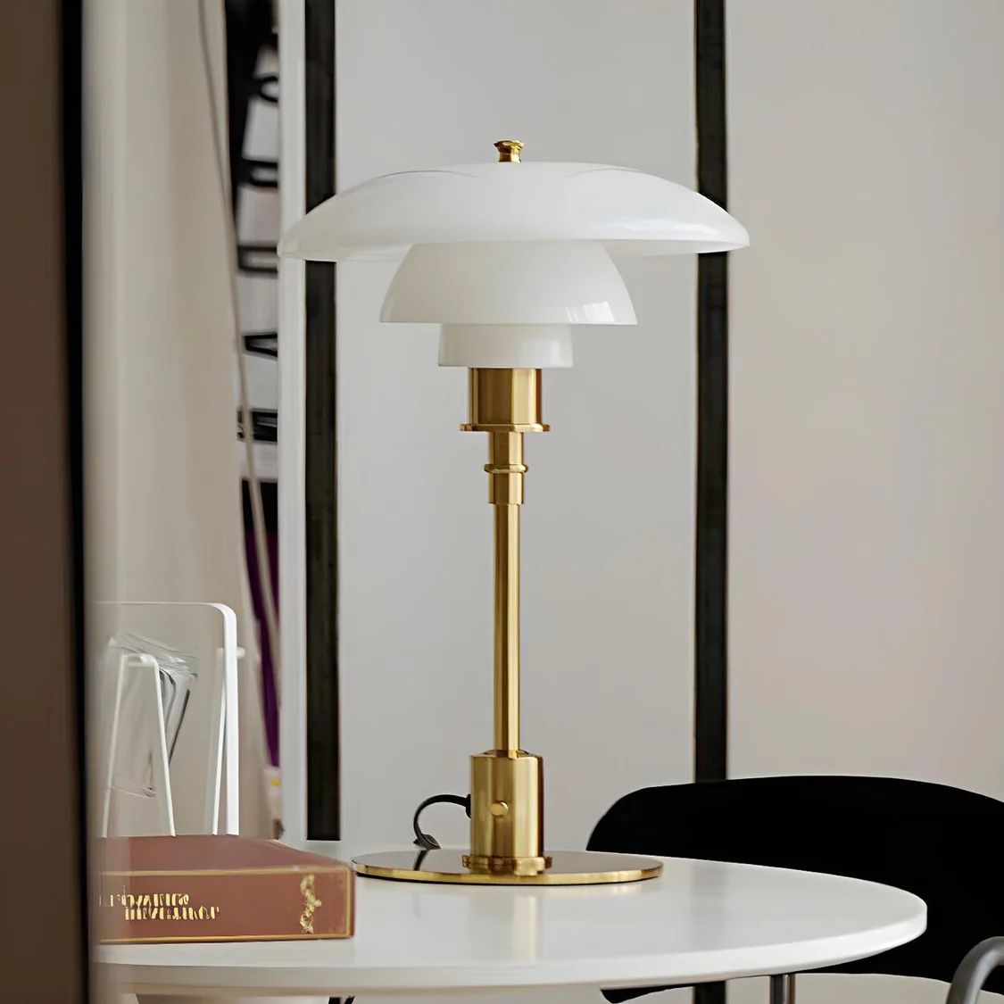 Nordic Glass Table Lamp | Minimalist LED Design with Soft Illumination | Versatile Bedside or Desk Lamp for Ambient Lighting
