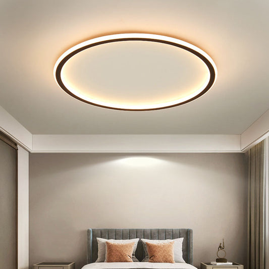 Nordic Glow | Round Flush Mount Ceiling Light with Soft Illumination | Minimalist Design for Modern Spaces