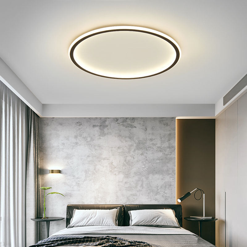 Nordic Glow | Round Flush Mount Ceiling Light with Soft Illumination | Minimalist Design for Modern Spaces