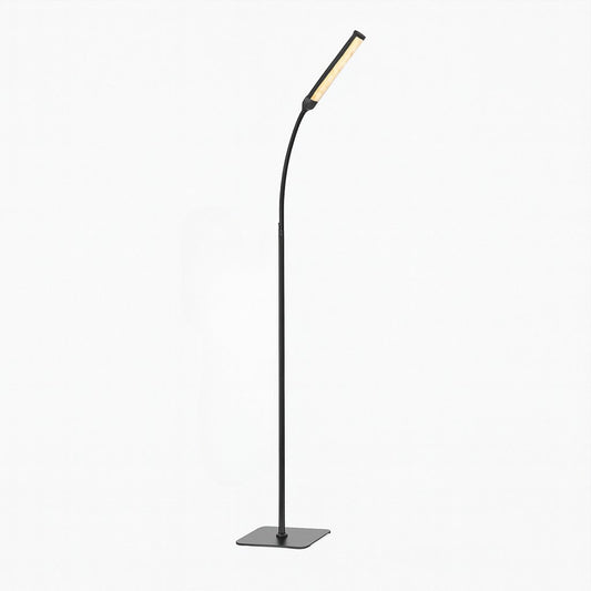 Nordic LED Floor Lamp | Black Standing Lamp with Adjustable Height | Modern Design for Smart Lighting Control
