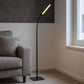 Nordic LED Floor Lamp | Black Standing Lamp with Adjustable Height | Modern Design for Smart Lighting Control