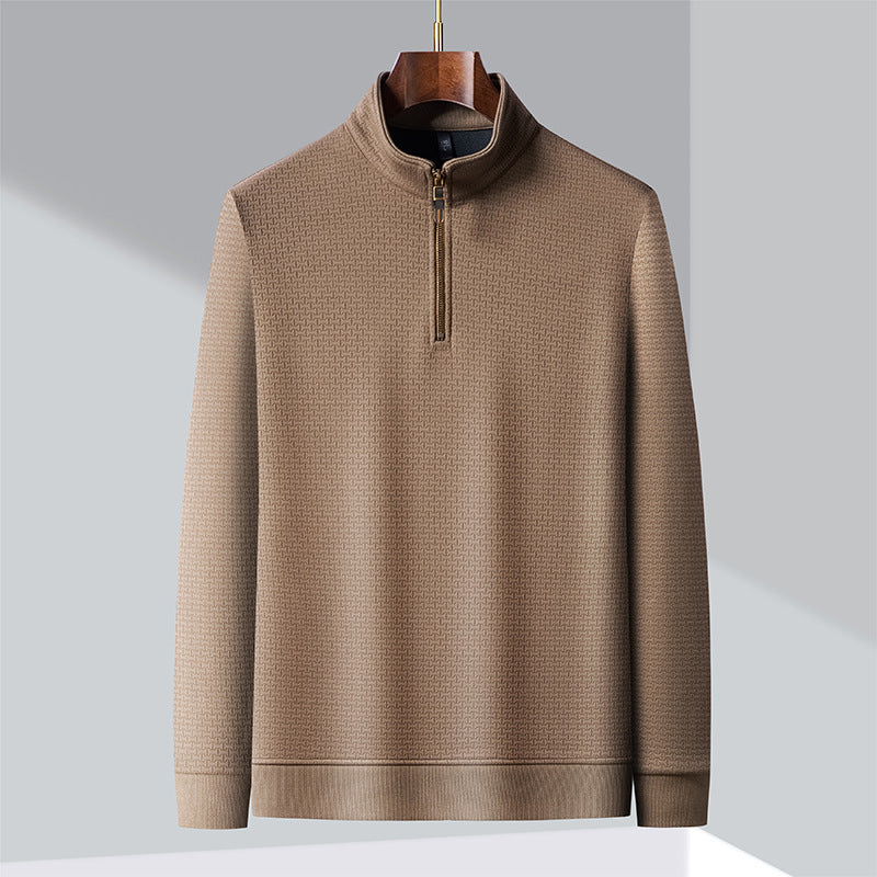 Connor | Men's Silk Quarter-Zip Pullover for Winter