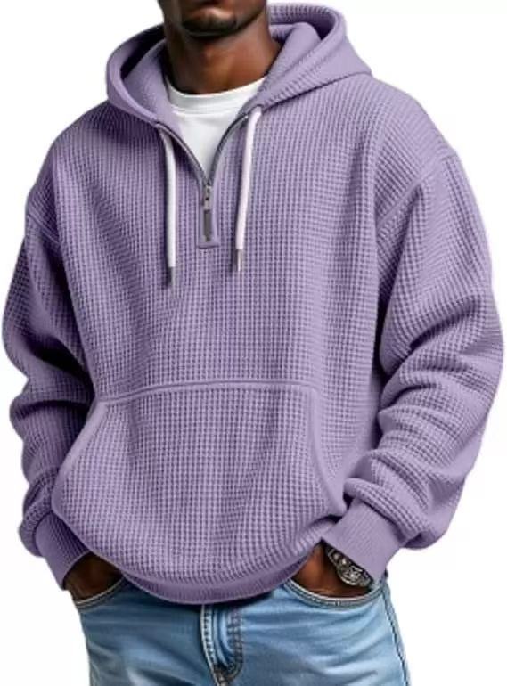 Kieran | Men's Waffle-Knit Hoodie for Winter