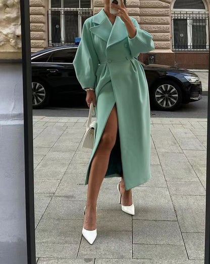 Phyllis | Women's Elegant Double-Breasted Maxi Coat for Winter