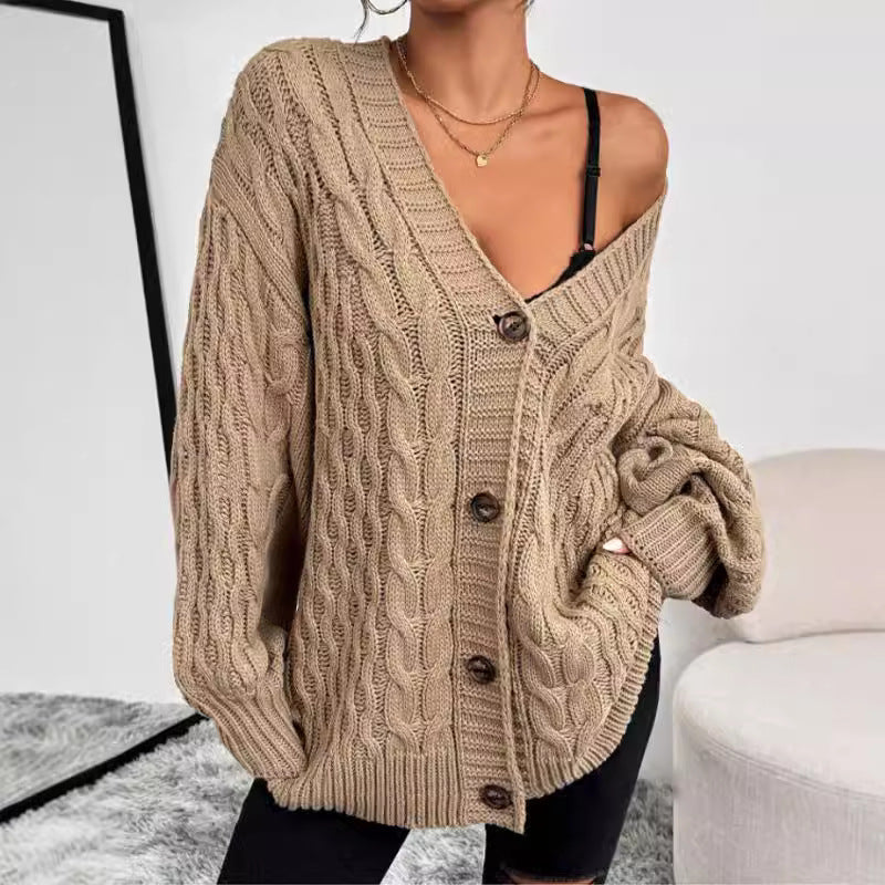 Monica | Women's Cosy Oversized Cable-Knit Cardigan for Winter