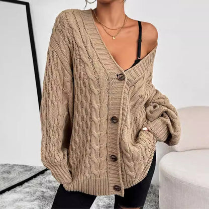 Monica | Women's Cosy Oversized Cable-Knit Cardigan for Winter