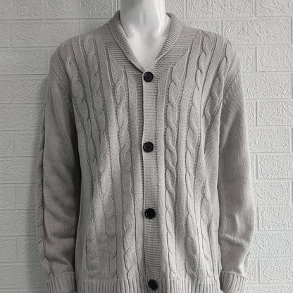 Euan | Men's Stylish Textured Knit Cardigan for Winter