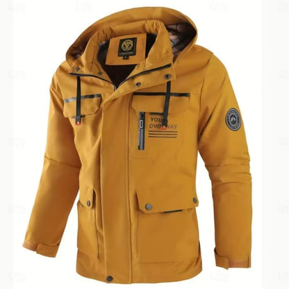 Frank | Men's Hooded Alphabet Zip-Up Jacket