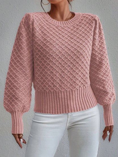 Cindy | Women's Cosy Textured Crewneck Jumper for Winter