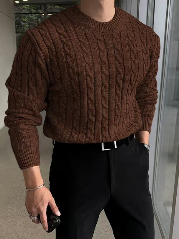 Albie | Men's Stylish Twisted-Knit Jumper for Winter
