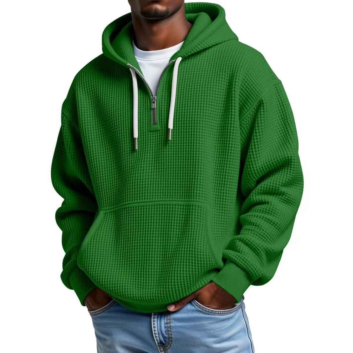 Kieran | Men's Waffle-Knit Hoodie for Winter