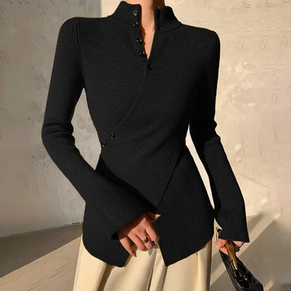 Maya | Women's Cosy Mock-Neck Wrap Jumper for Winter